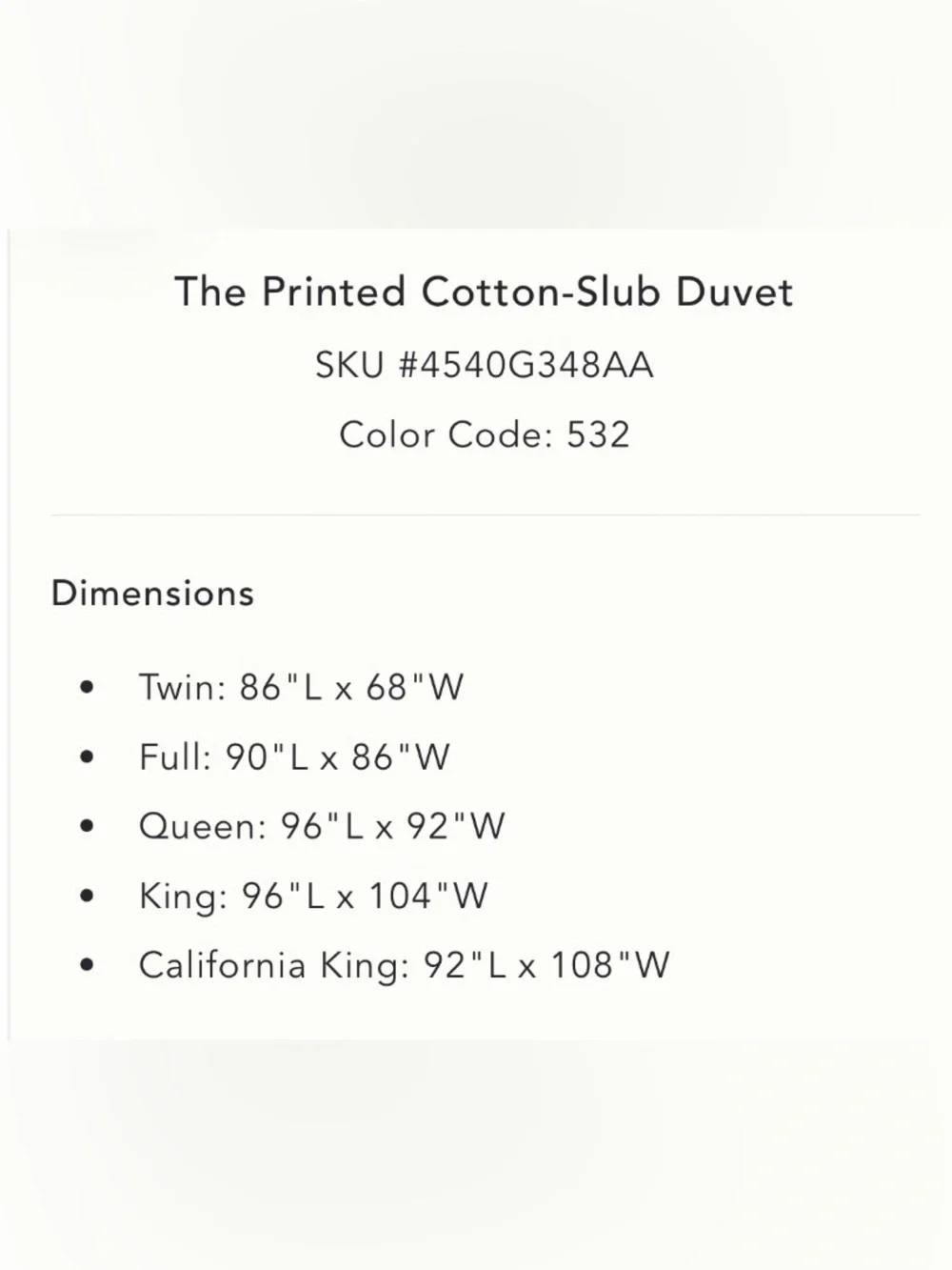 ▪️NWT Anthropologie The Printed Cotton-Slub Duvet in California King